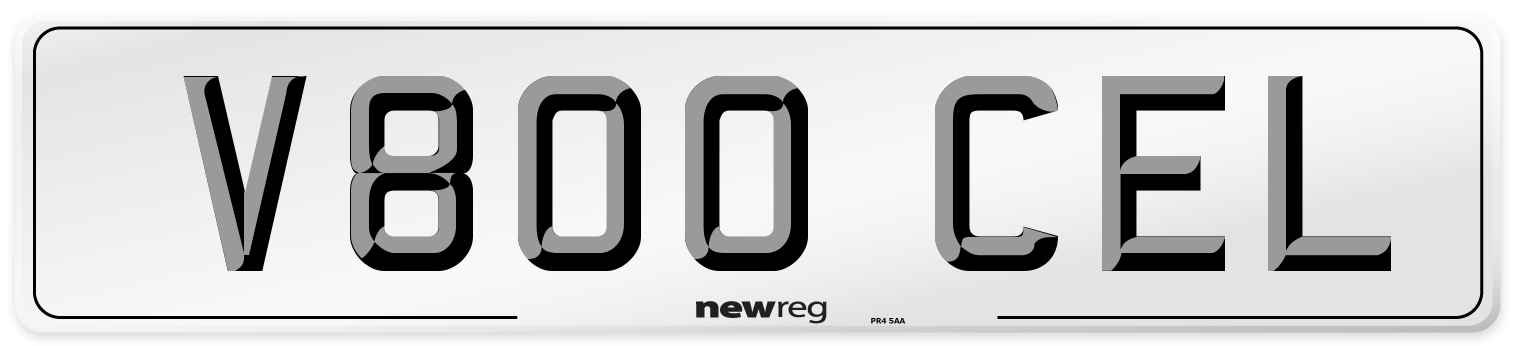V800 CEL Number Plate from New Reg
